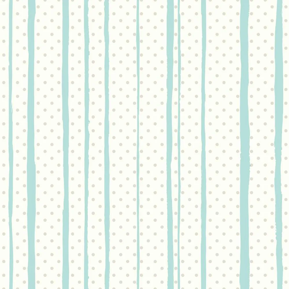 All Mixed Up Peel & Stick Wallpaper in Silver and Teal
