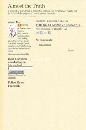 Almost the Truth: The Blog Archive 2010-2012