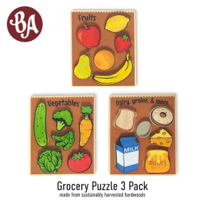 Begin Again Grocery Puzzles - Set of 3