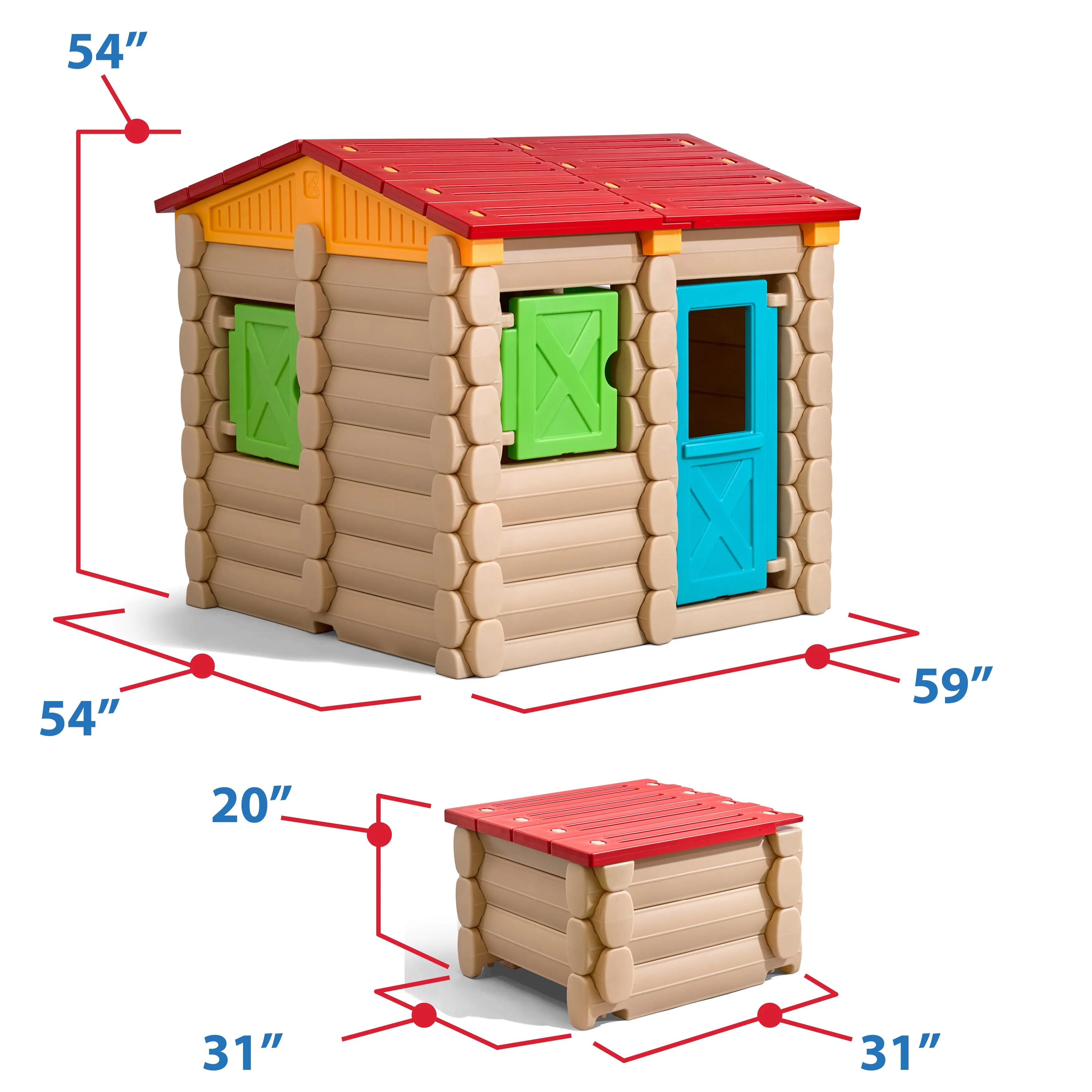 Big Builders Playhouse Tables & More™ 132 Piece Building Set