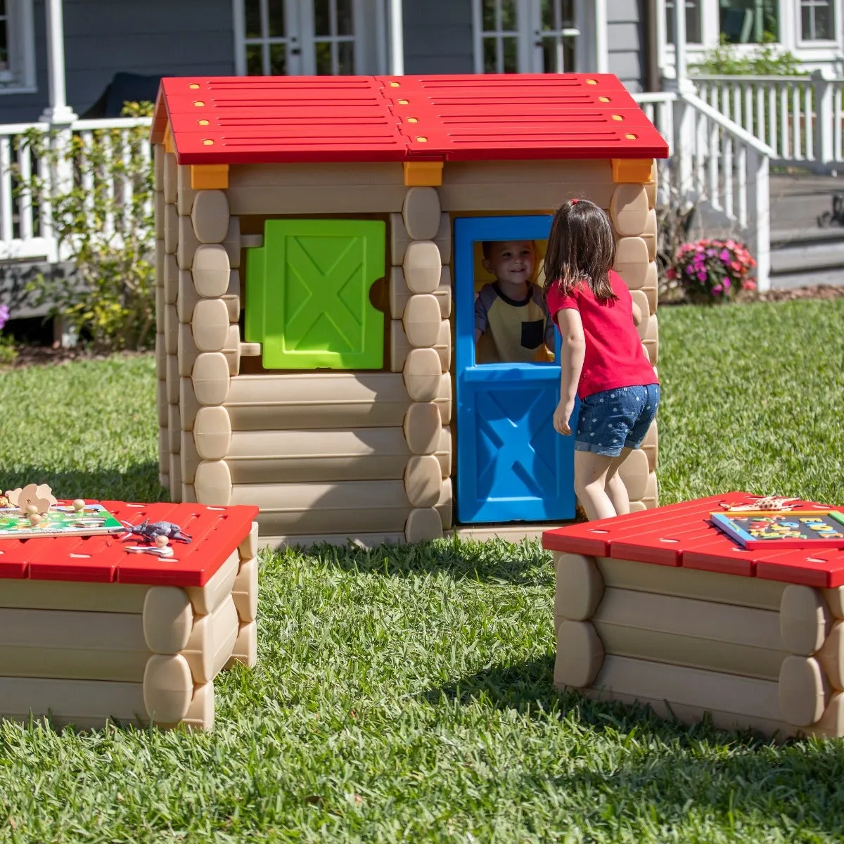 Big Builders Playhouse Tables & More™ 132 Piece Building Set