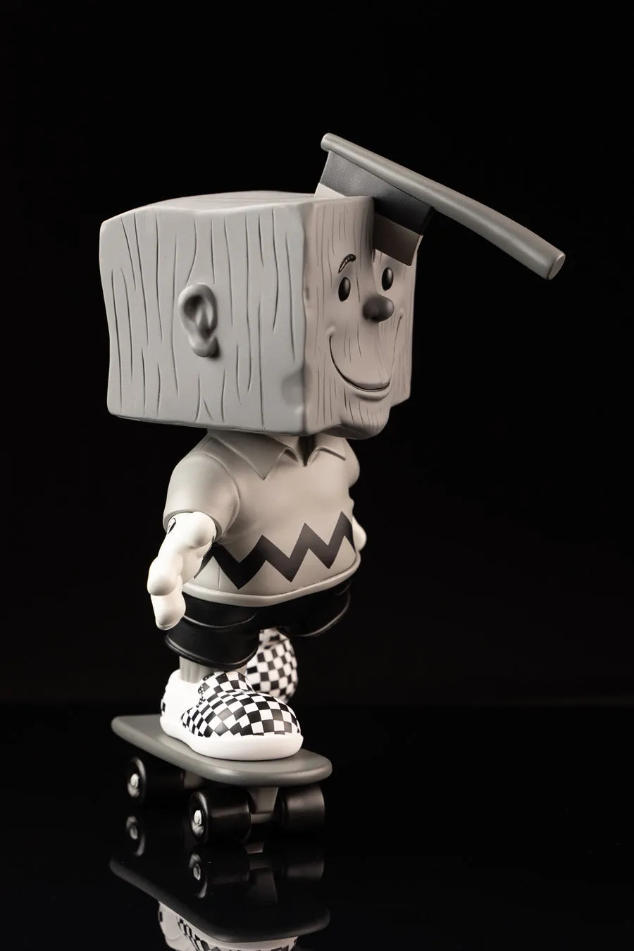 Blockhead BW - signed by sculptor 1/1