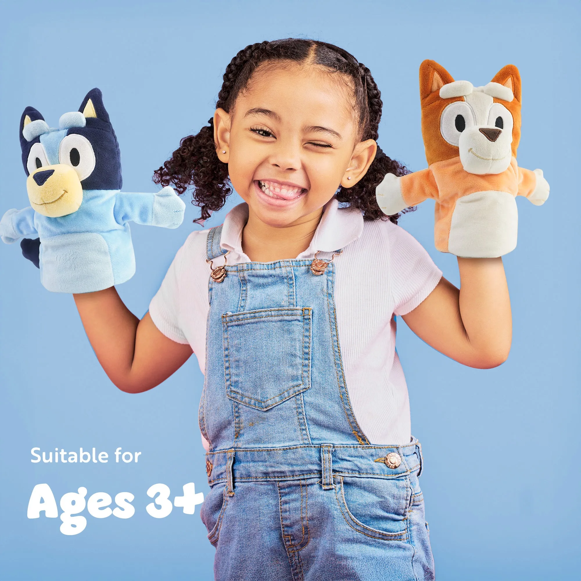 Bluey Wooden Puppet Theater Playset - FSC-Certified Wood, Eco-Friendly Toy for Kids 3 