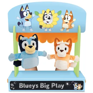 Bluey Wooden Puppet Theater Playset - FSC-Certified Wood, Eco-Friendly Toy for Kids 3 