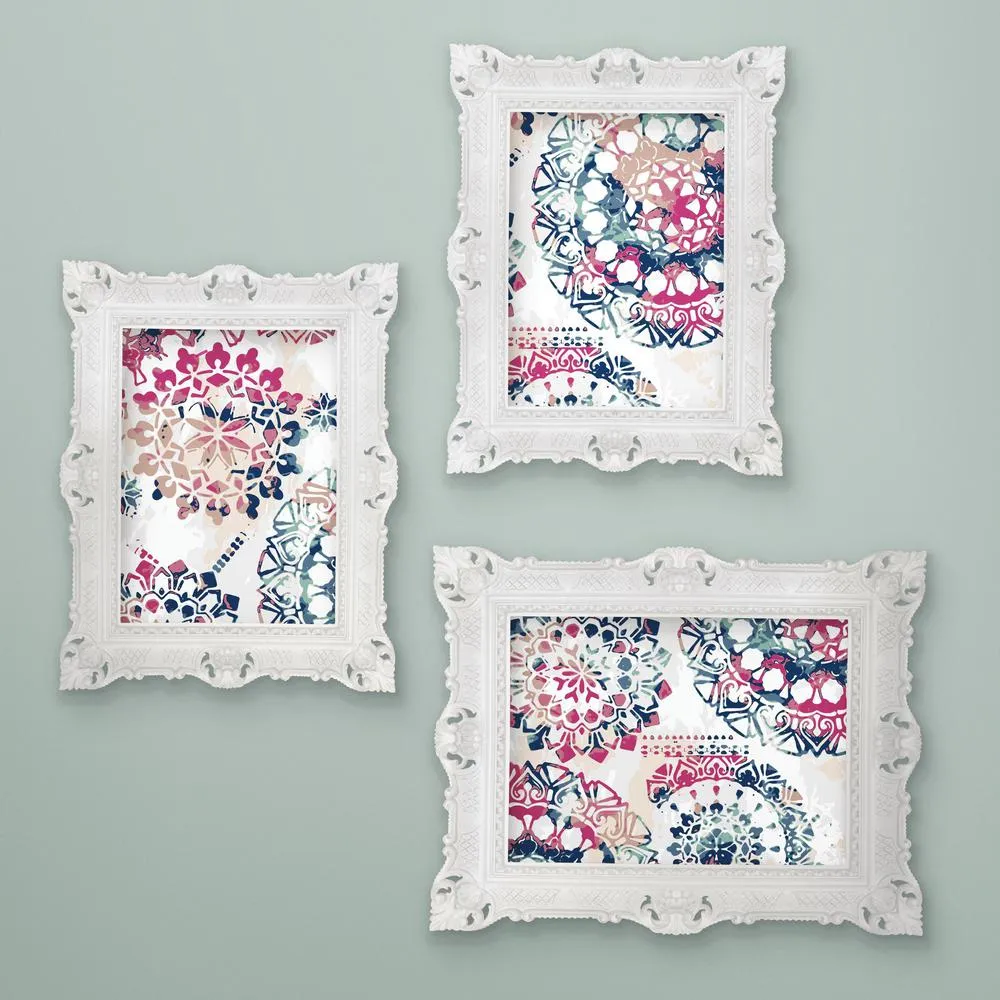 Bohemian Peel & Stick Wallpaper in Pink and Blue