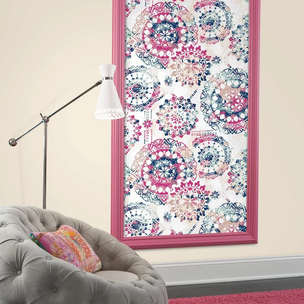 Bohemian Peel & Stick Wallpaper in Pink and Blue