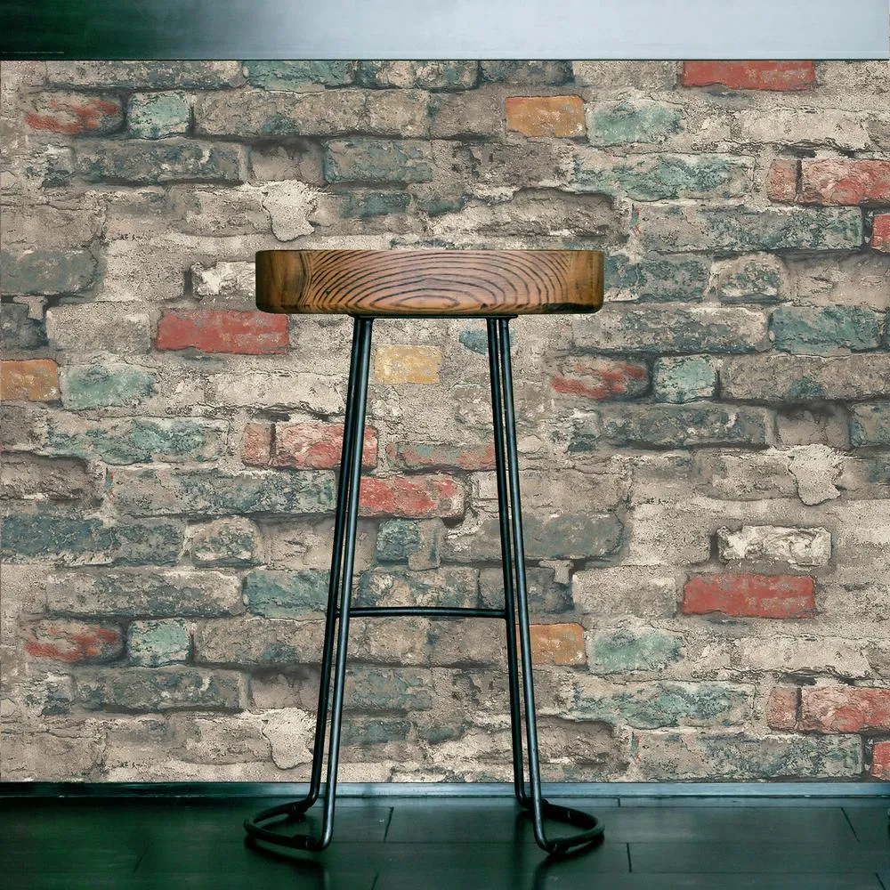 Brick Alley Peel & Stick Wallpaper in Blue
