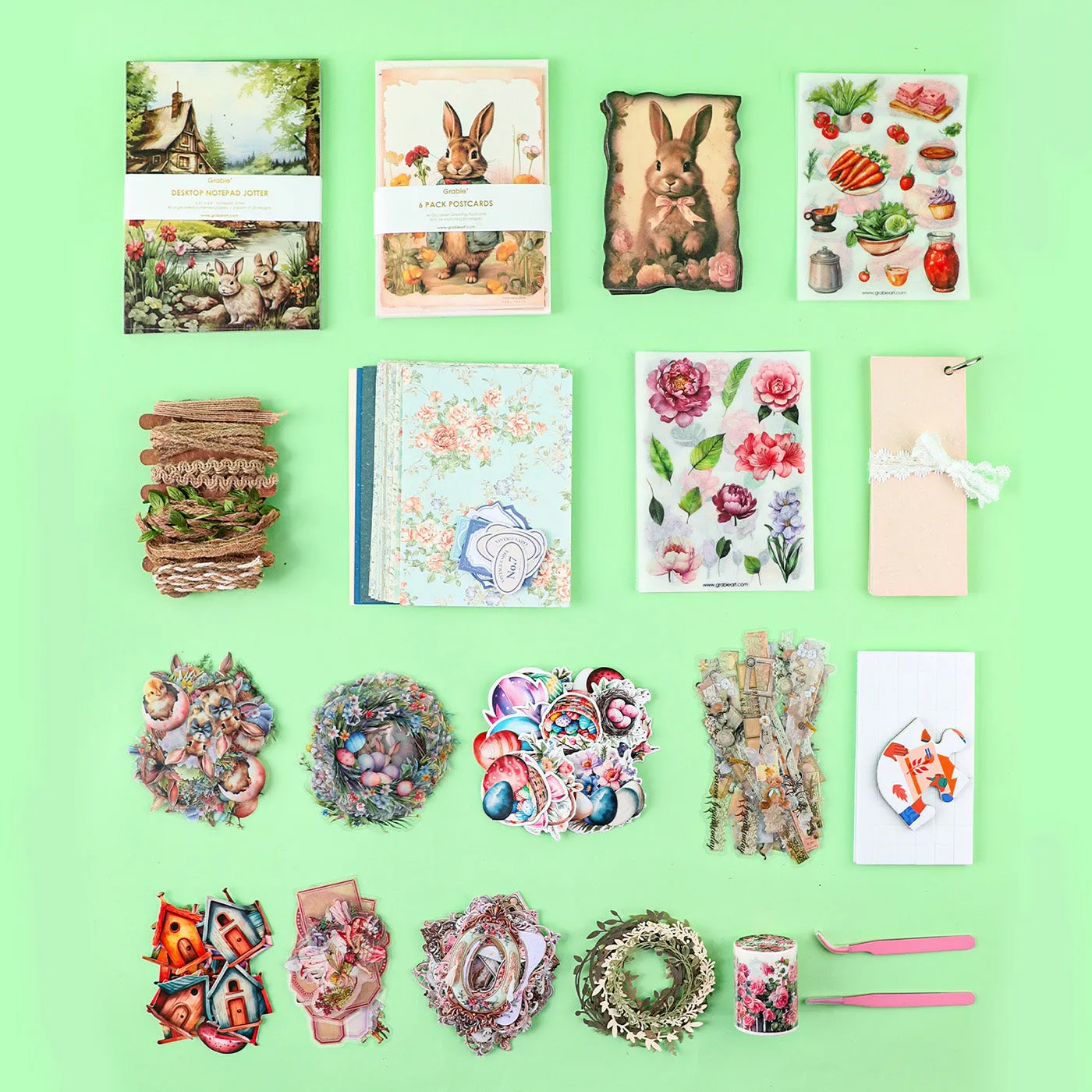 Bunny-Themed Grabie Scrapbook Club Box