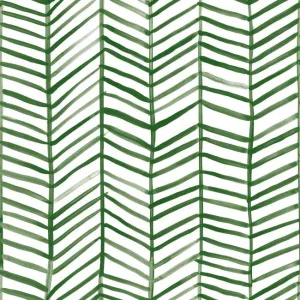 Cat Coquillette Herringbone Peel & Stick Wallpaper in Green