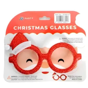 Christmas Glasses with Mini Santa Hat