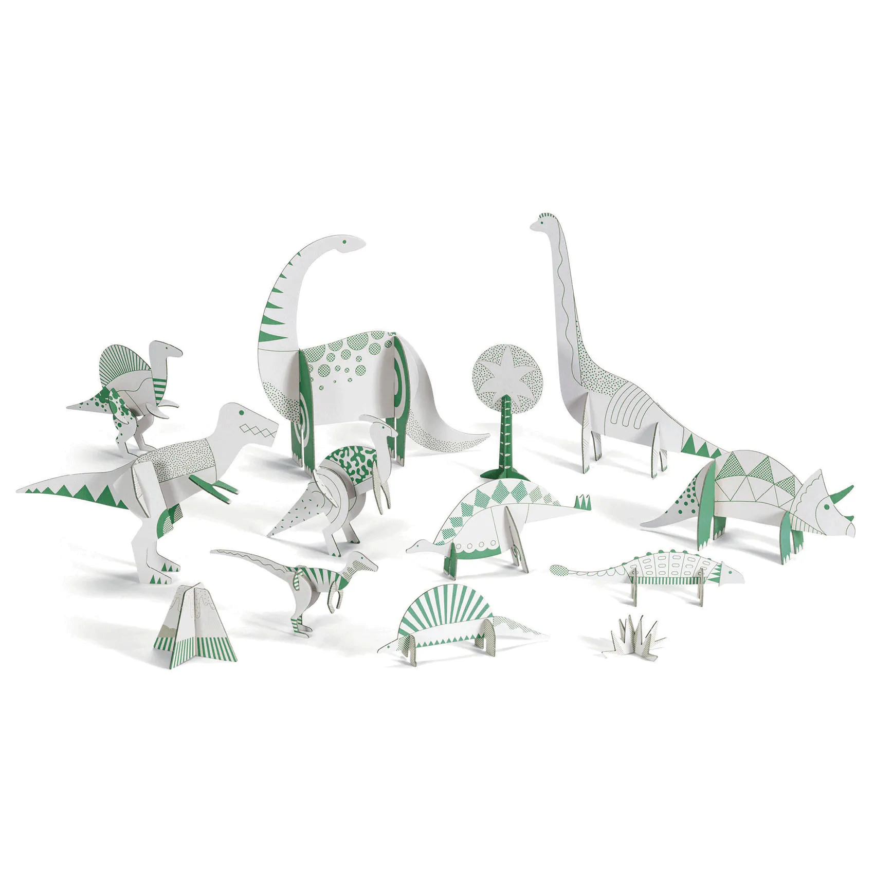 Color. Assemble. Play. - Dinosaurs