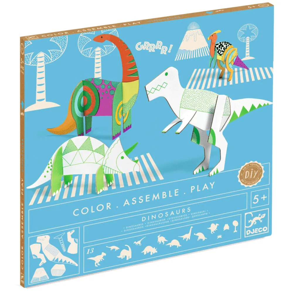 Color. Assemble. Play. - Dinosaurs