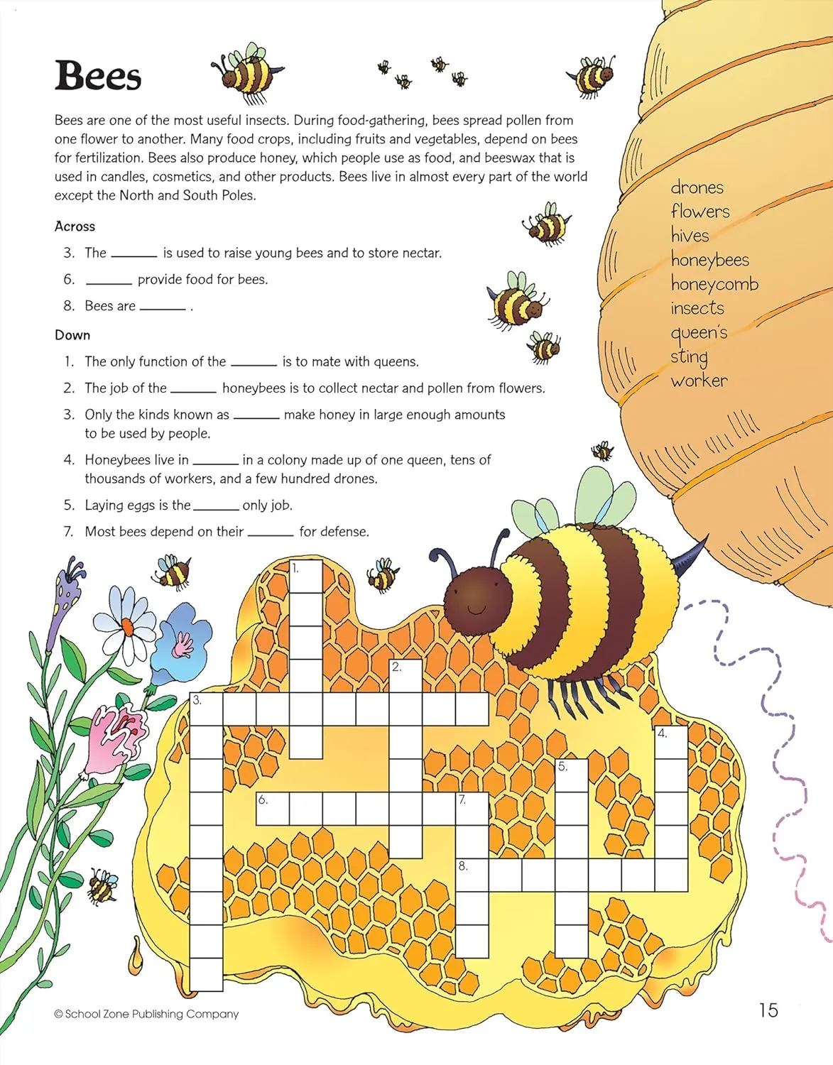 Crosswords Workbook - Ages 6 , Word Puzzles, Vocabulary, Spelling, and More