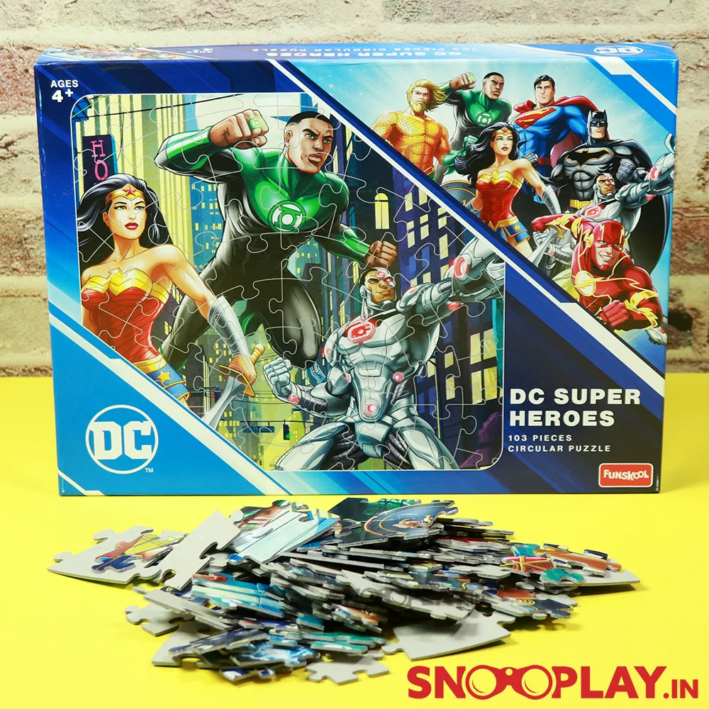 DC Super Heroes Jigsaw Puzzle (103 Pieces) - Green Lantern, Cyborg & Wonder Woman