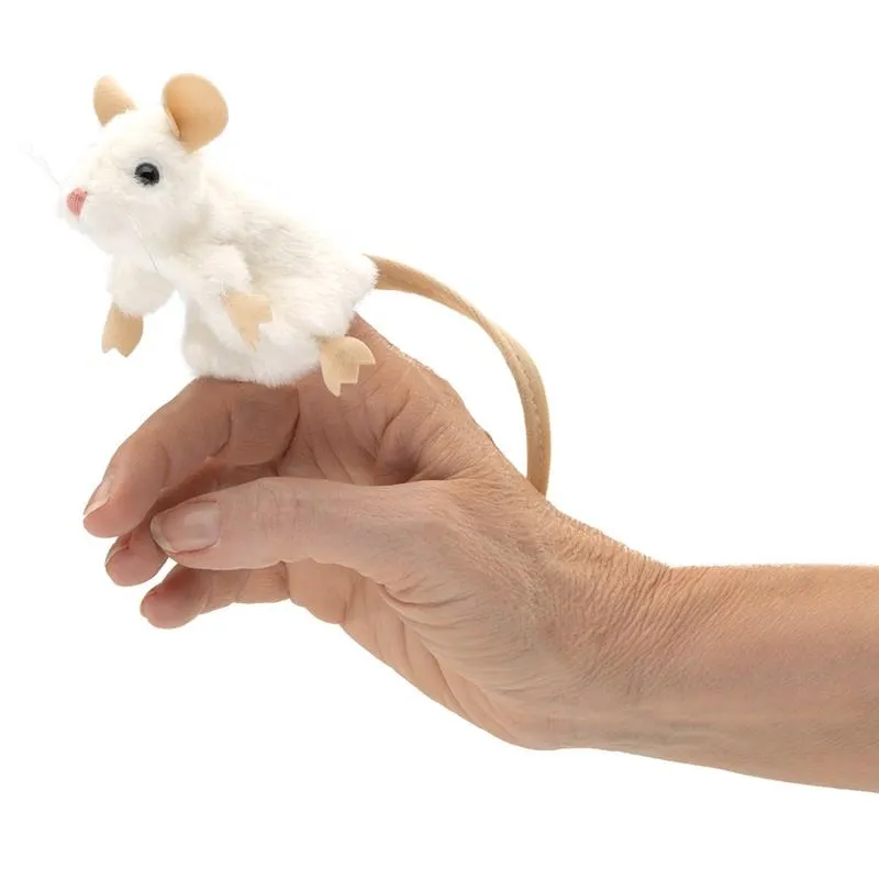 Folkmanis Finger Puppet - White Mouse