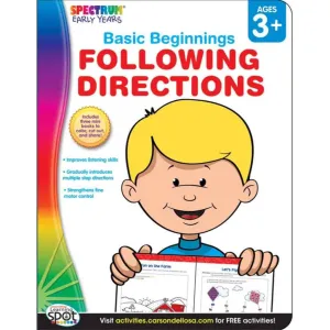 Following Directions Activity Book Grade Preschool-Kinder