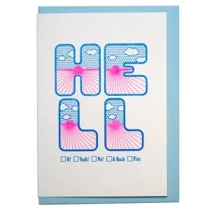 Four Letter Word Card - Hell