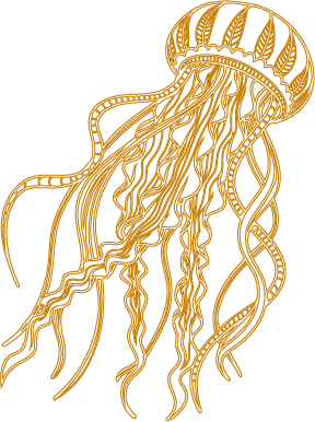 Graceful Depths: Laser-Engraved Jellyfish Sculpture