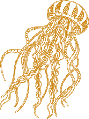 Graceful Depths: Laser-Engraved Jellyfish Sculpture