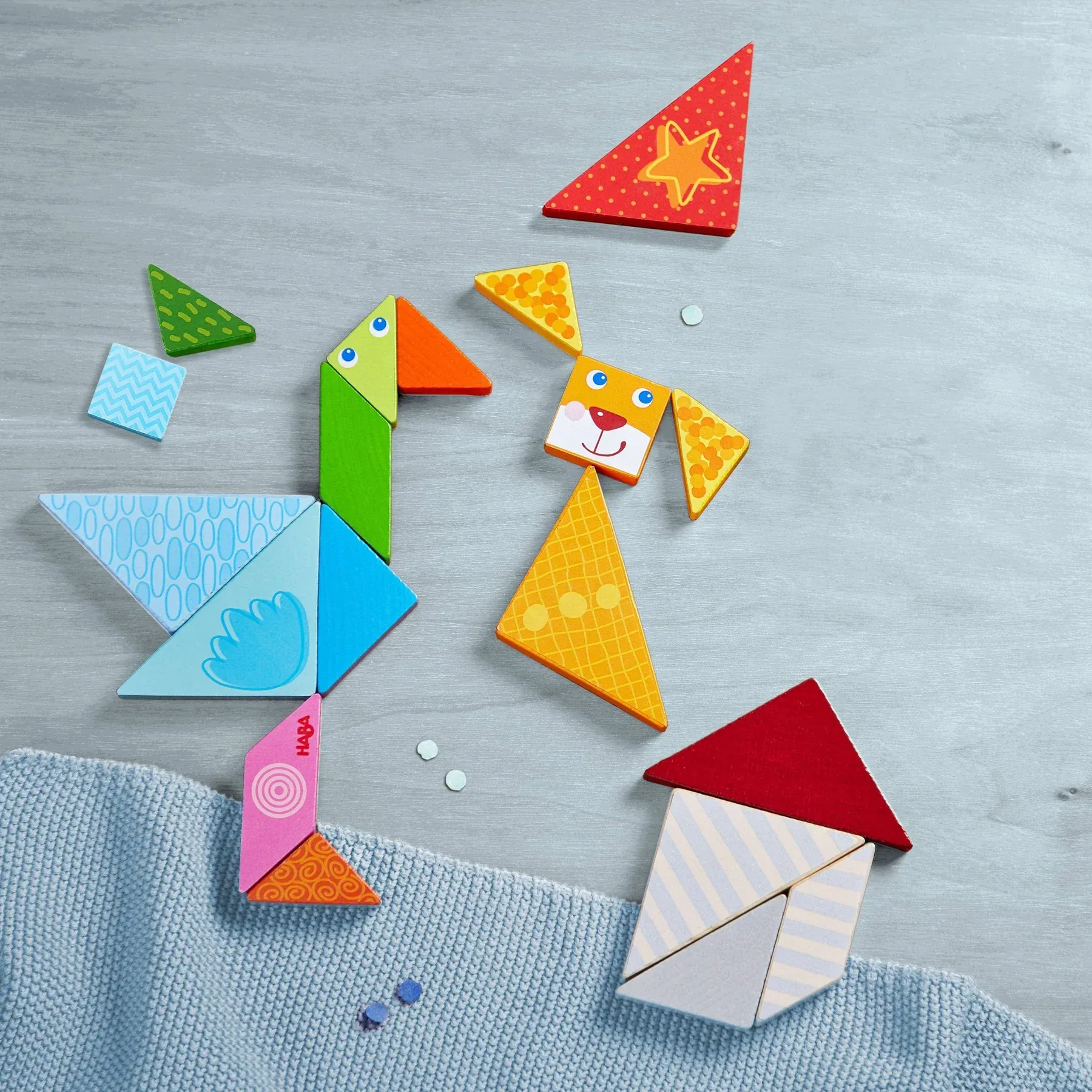 Haba Arranging Game Funny Faces Tangram