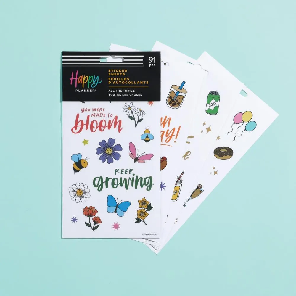 Happy Planner Sticker Sheets 5/Sheets All The Things Icons, 91 Pieces*
