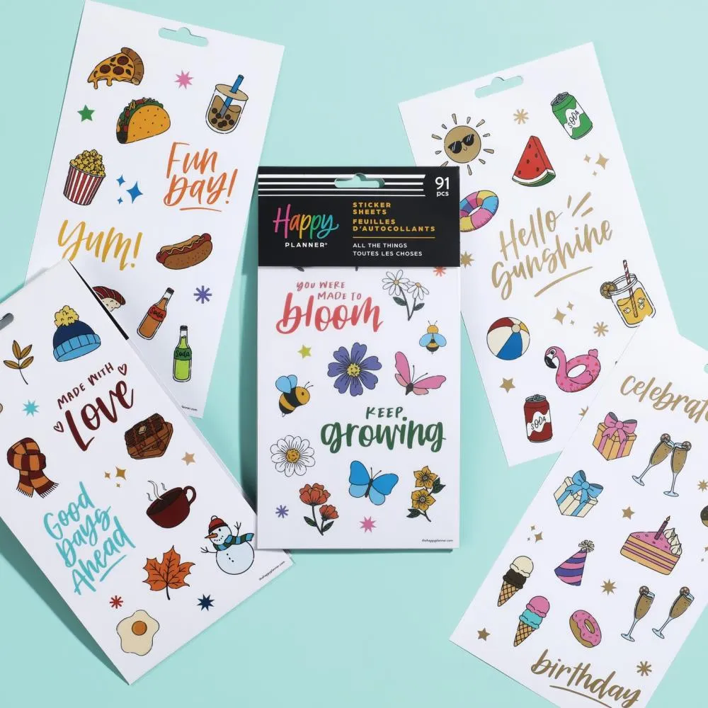 Happy Planner Sticker Sheets 5/Sheets All The Things Icons, 91 Pieces*