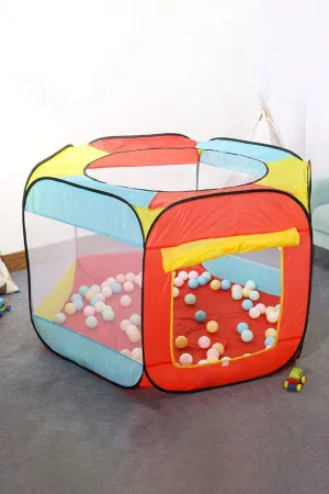 Kid's Six-Sided Black Border Playhouse Tent