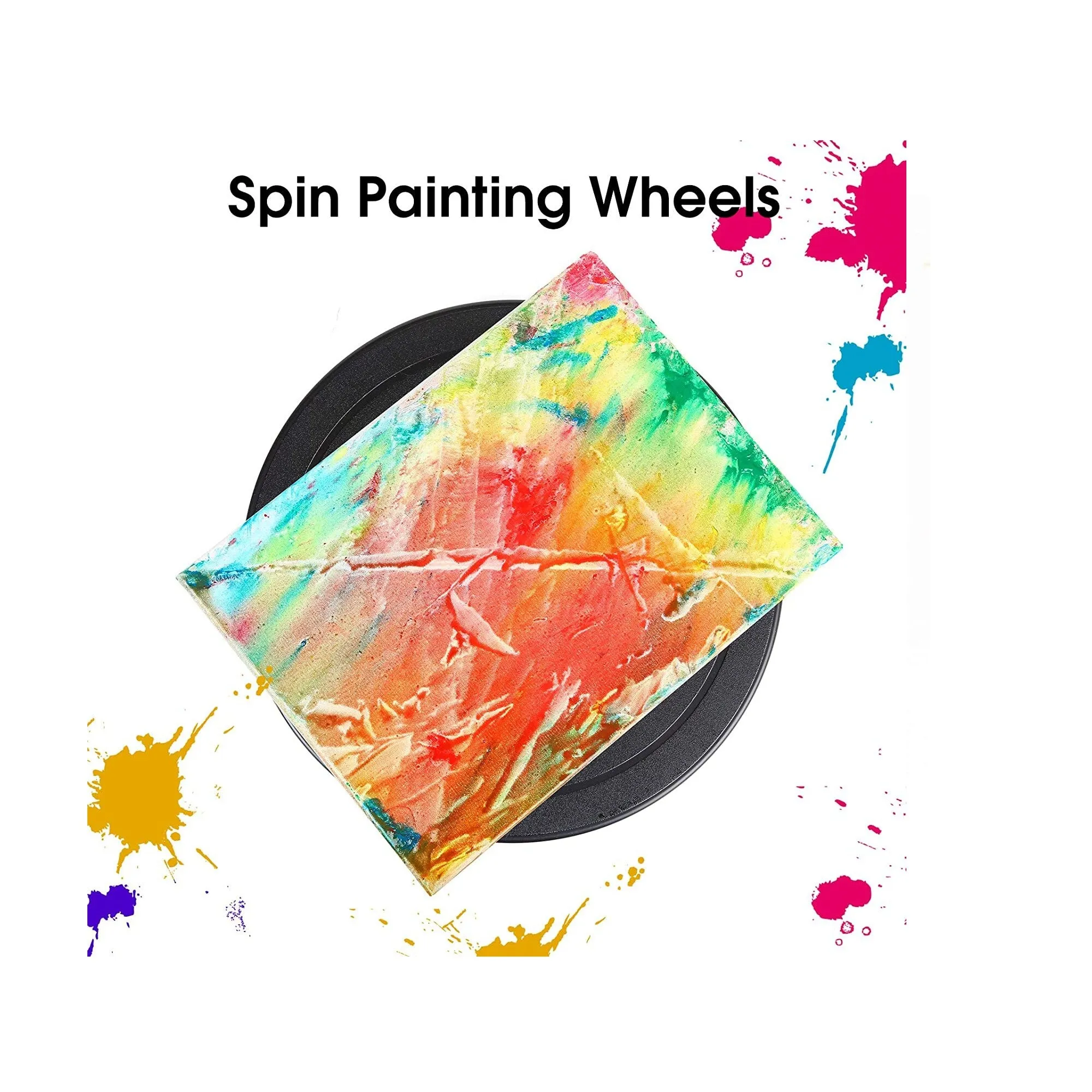 Kootek 11 Inch Rotate Turntable Sculpting Wheel Revolving Cake Turntable Black Painting Turn Table Lightweight Stand