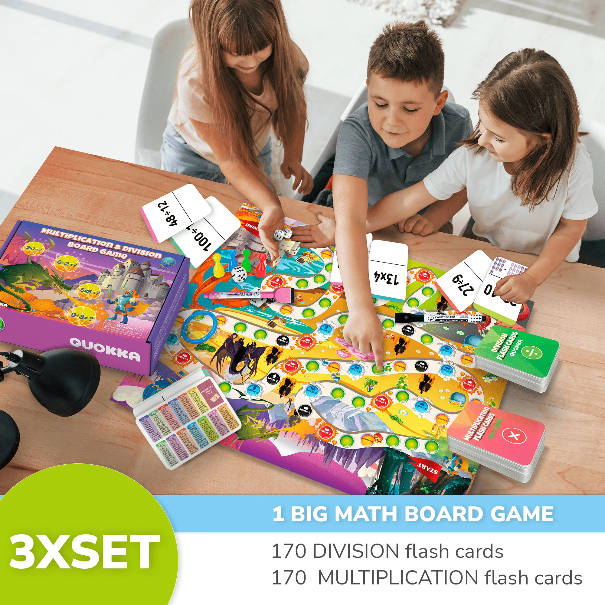 Math Games for Kids  | 340 Multiplication Division Flashcards