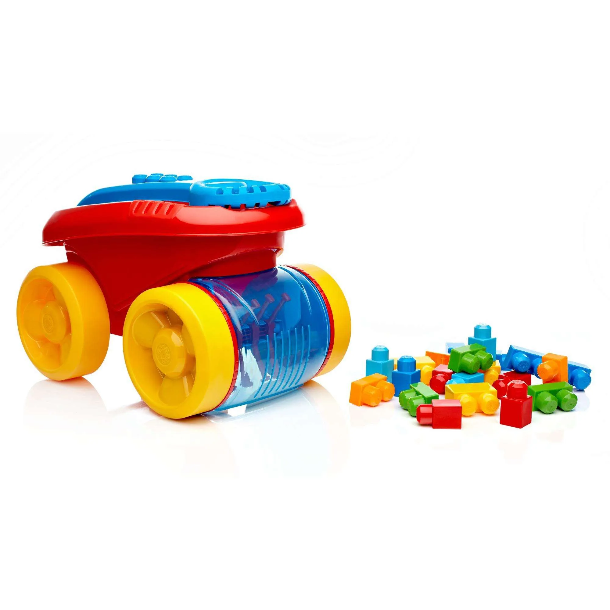 Mega Bloks First Builders Block Scooping Wagon Blue