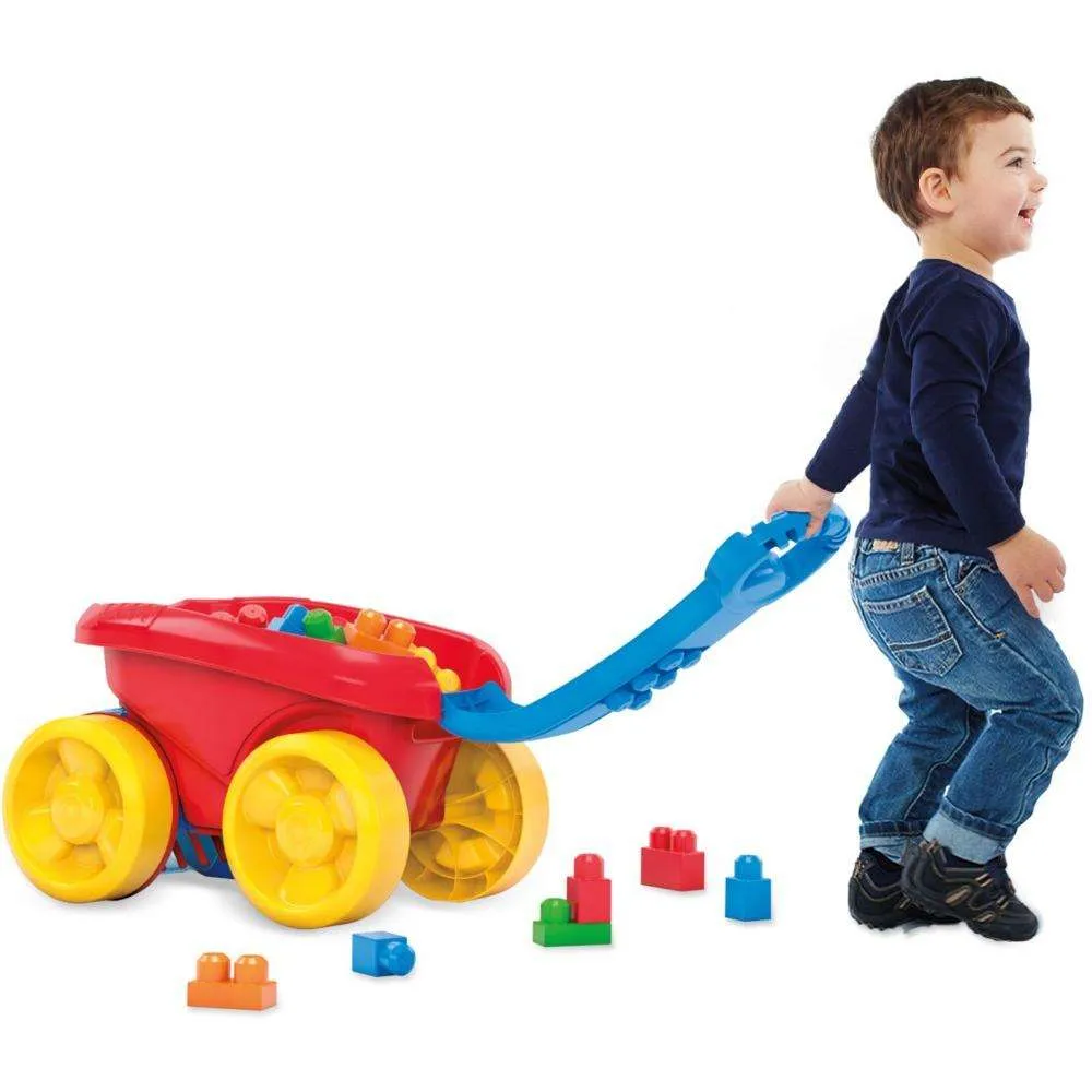 Mega Bloks First Builders Block Scooping Wagon Blue