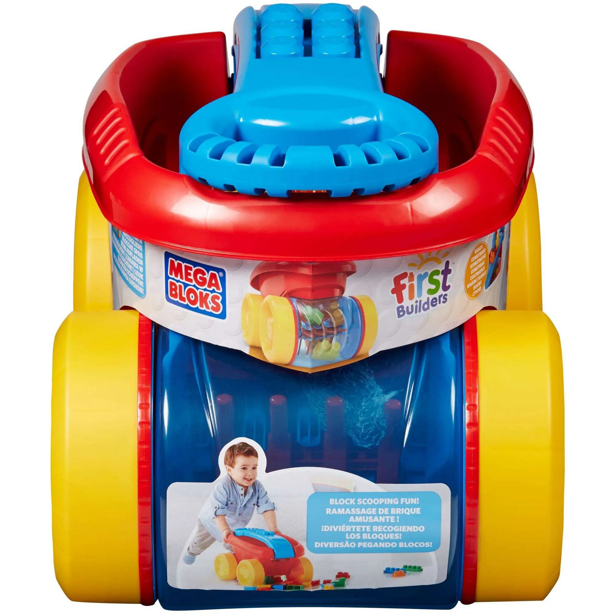 Mega Bloks First Builders Block Scooping Wagon Blue