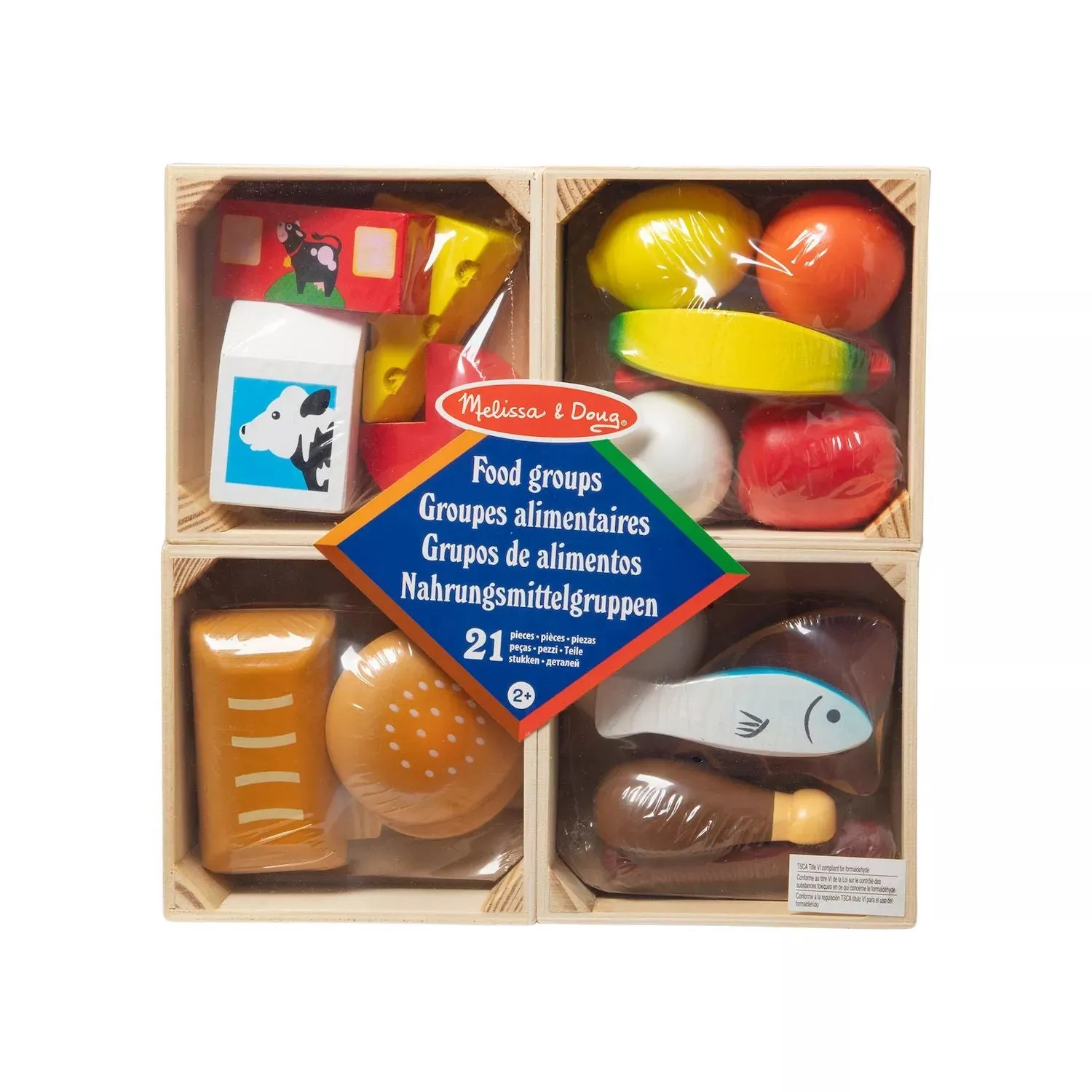Melissa & Doug Food Groups Melissa & Doug Wooden Play Food