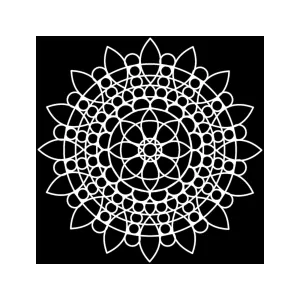 Mixed Media Stencil - Sunflower Mandala, 6 x 6 in