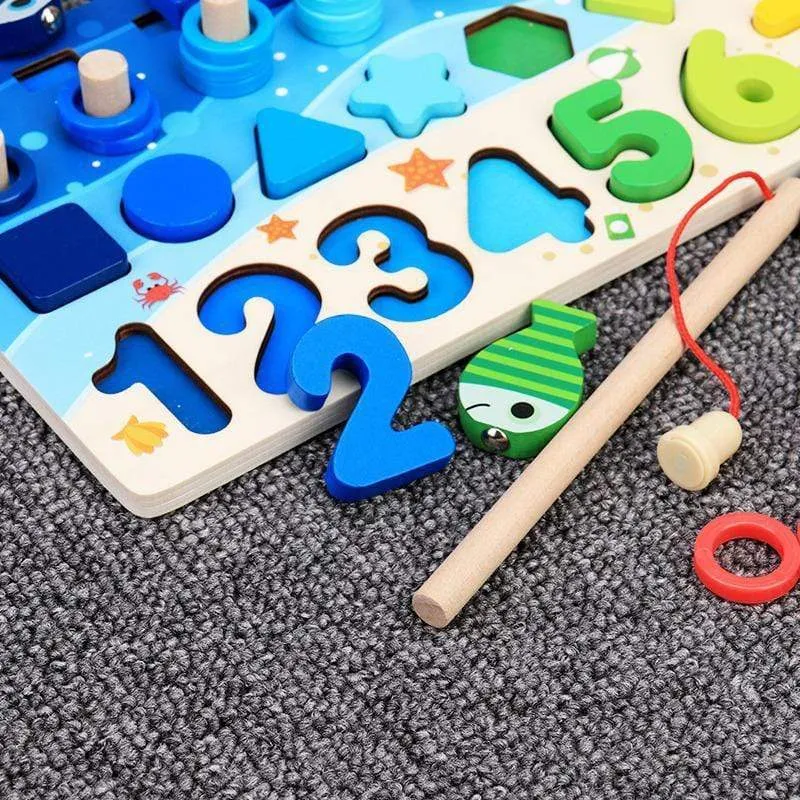 Montessori Geometric Cognition Counting Alphabet Learning Game Kids Math Developing Toys For Children Early Educational Toys