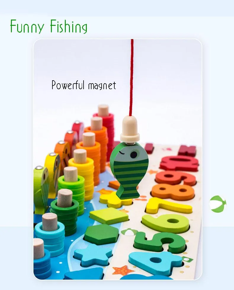 Montessori Geometric Cognition Counting Alphabet Learning Game Kids Math Developing Toys For Children Early Educational Toys
