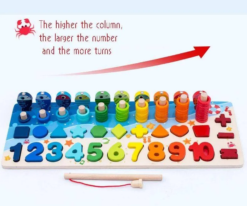 Montessori Geometric Cognition Counting Alphabet Learning Game Kids Math Developing Toys For Children Early Educational Toys
