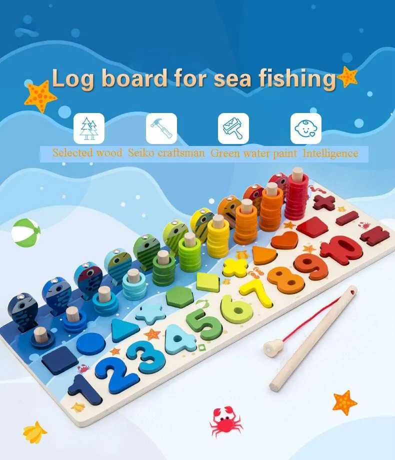 Montessori Geometric Cognition Counting Alphabet Learning Game Kids Math Developing Toys For Children Early Educational Toys