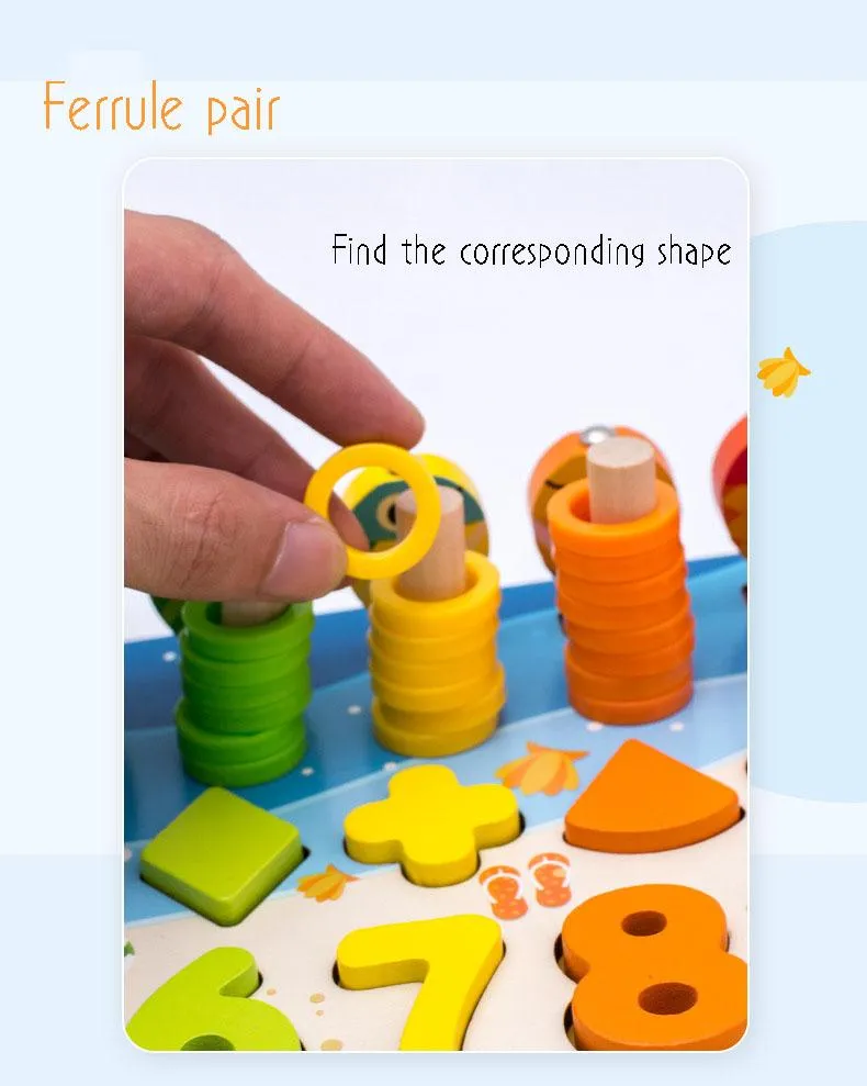 Montessori Geometric Cognition Counting Alphabet Learning Game Kids Math Developing Toys For Children Early Educational Toys