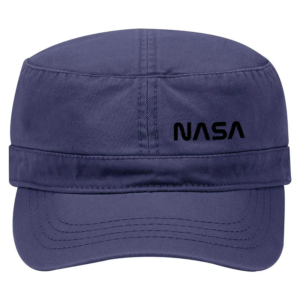 NASA Black Letter Garment Washed Superior Cotton Twill Military Hat for Men and Women