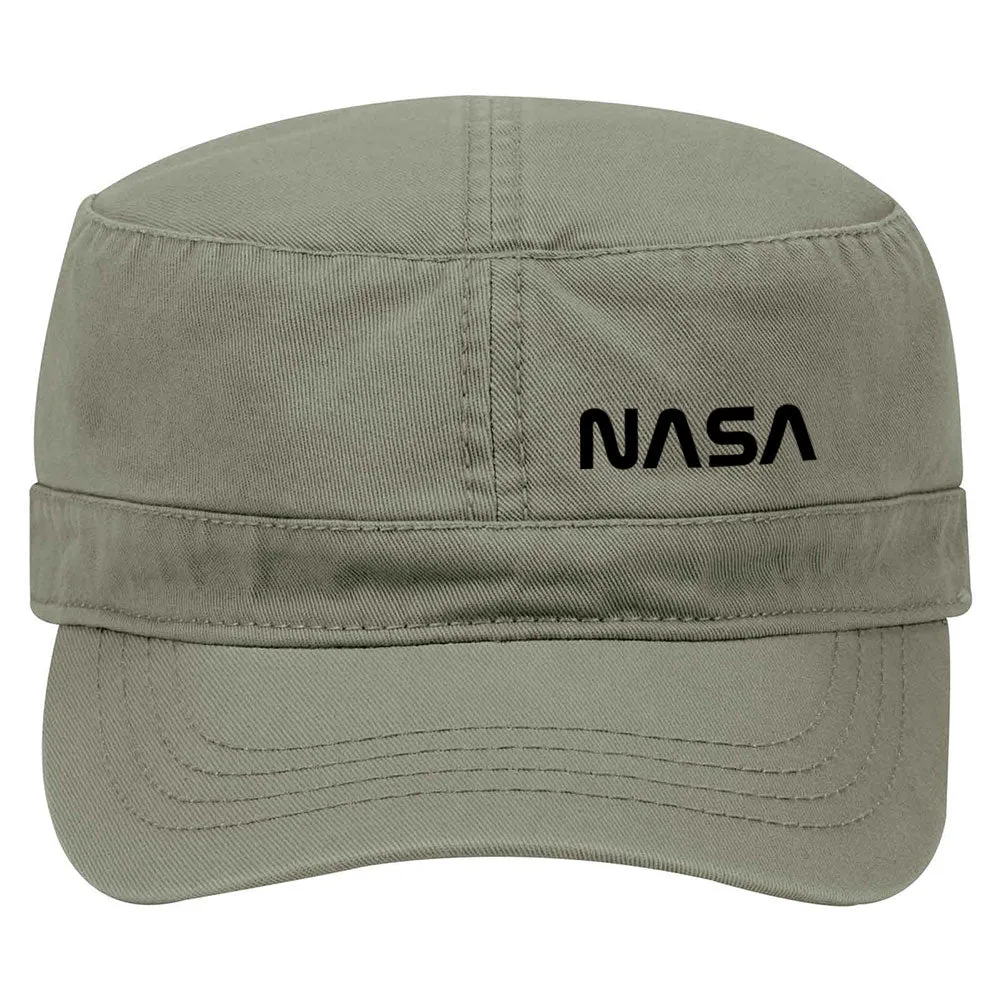 NASA Black Letter Garment Washed Superior Cotton Twill Military Hat for Men and Women