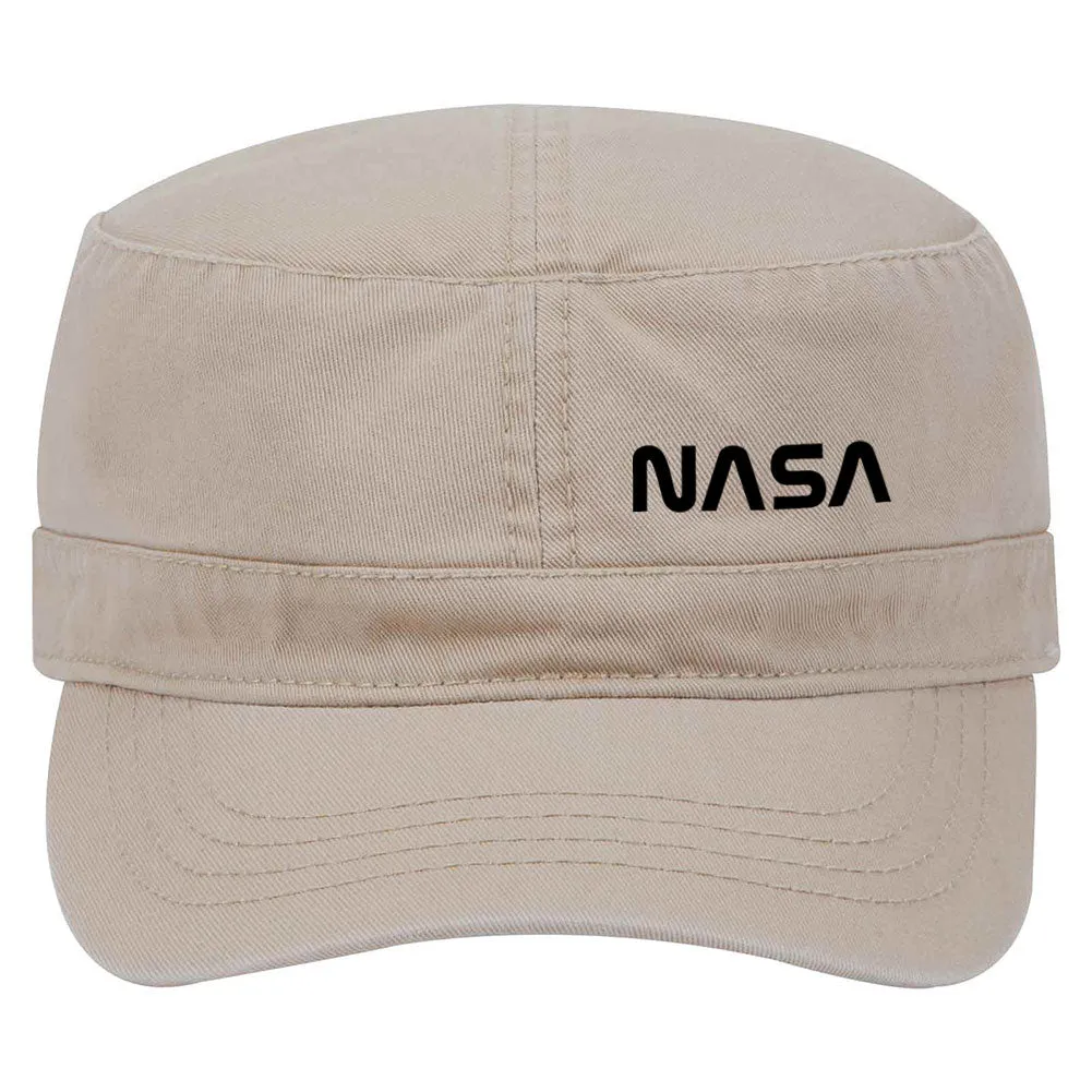 NASA Black Letter Garment Washed Superior Cotton Twill Military Hat for Men and Women