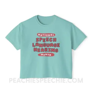 National Speech Language Hearing Month Comfort Colors Boxy Tee