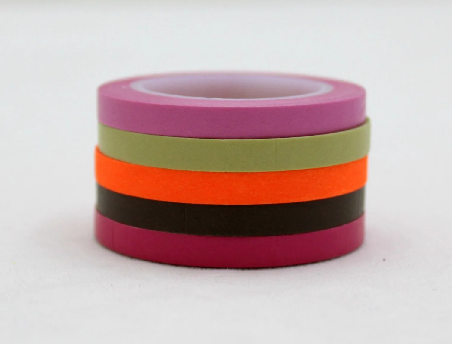 orange thin 5pcs sets washi tapes - planner stickers-craft supplies- solid washi- scrapbooking- erin condren-solid washi tape- Love My Tapes