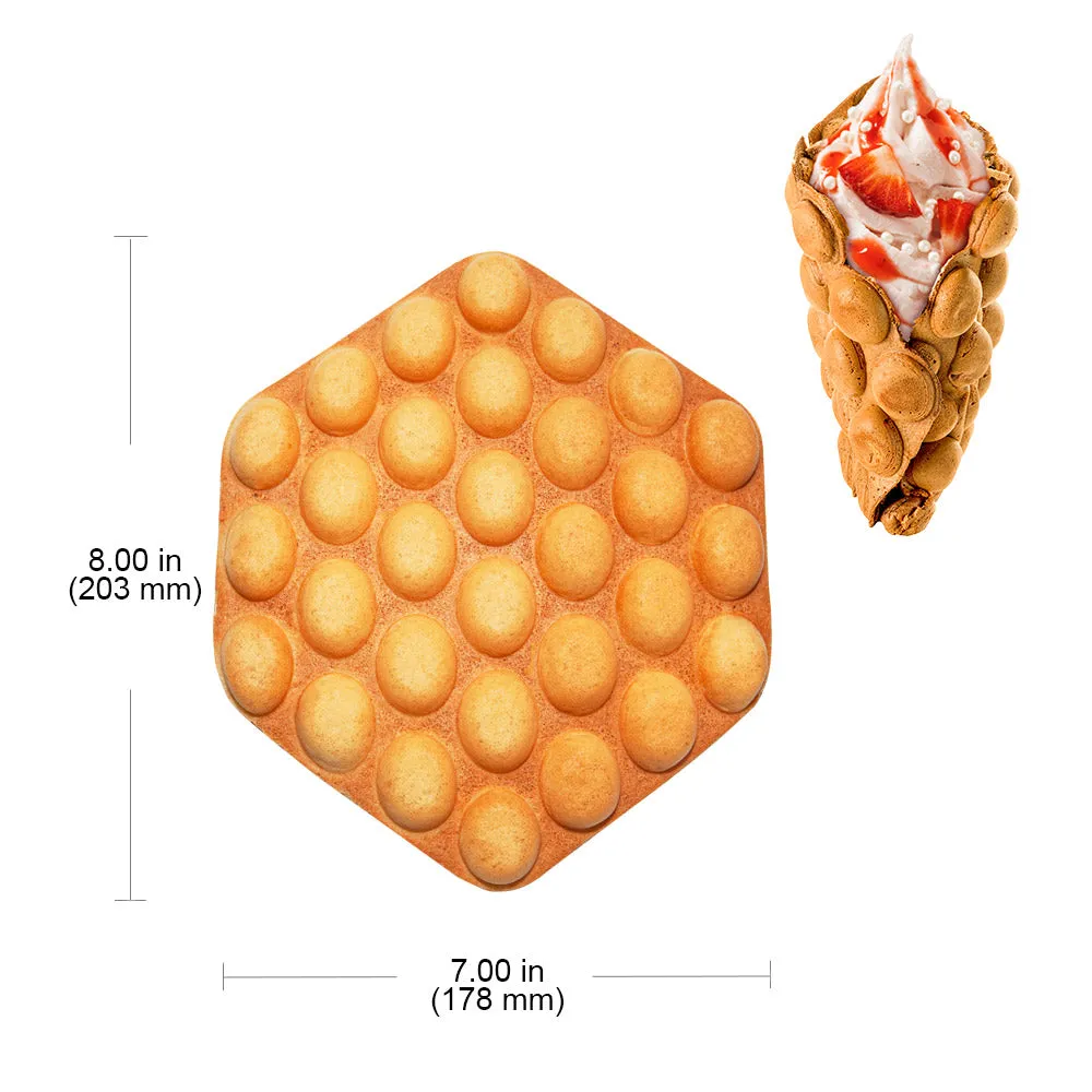 P_FY6-M Bubble Waffle Maker Machine | Egg Waffle Maker Mold | Replaceable 180 Degree Rotating Waffe Iron | Nonstick