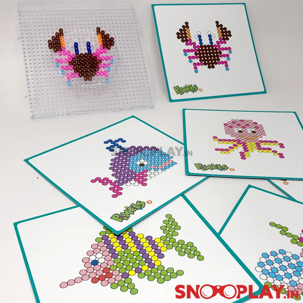 Pixels - Sea Creatures Art & Craft Fridge Magnets & Badges Making Kit By Ekta