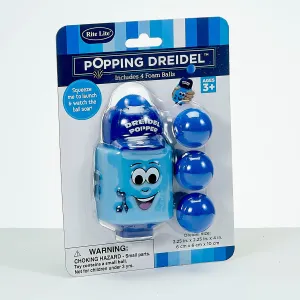 Popping Dreidel™ Toy, Pvc, Includes 4 Balls, 3.75" H, Carded