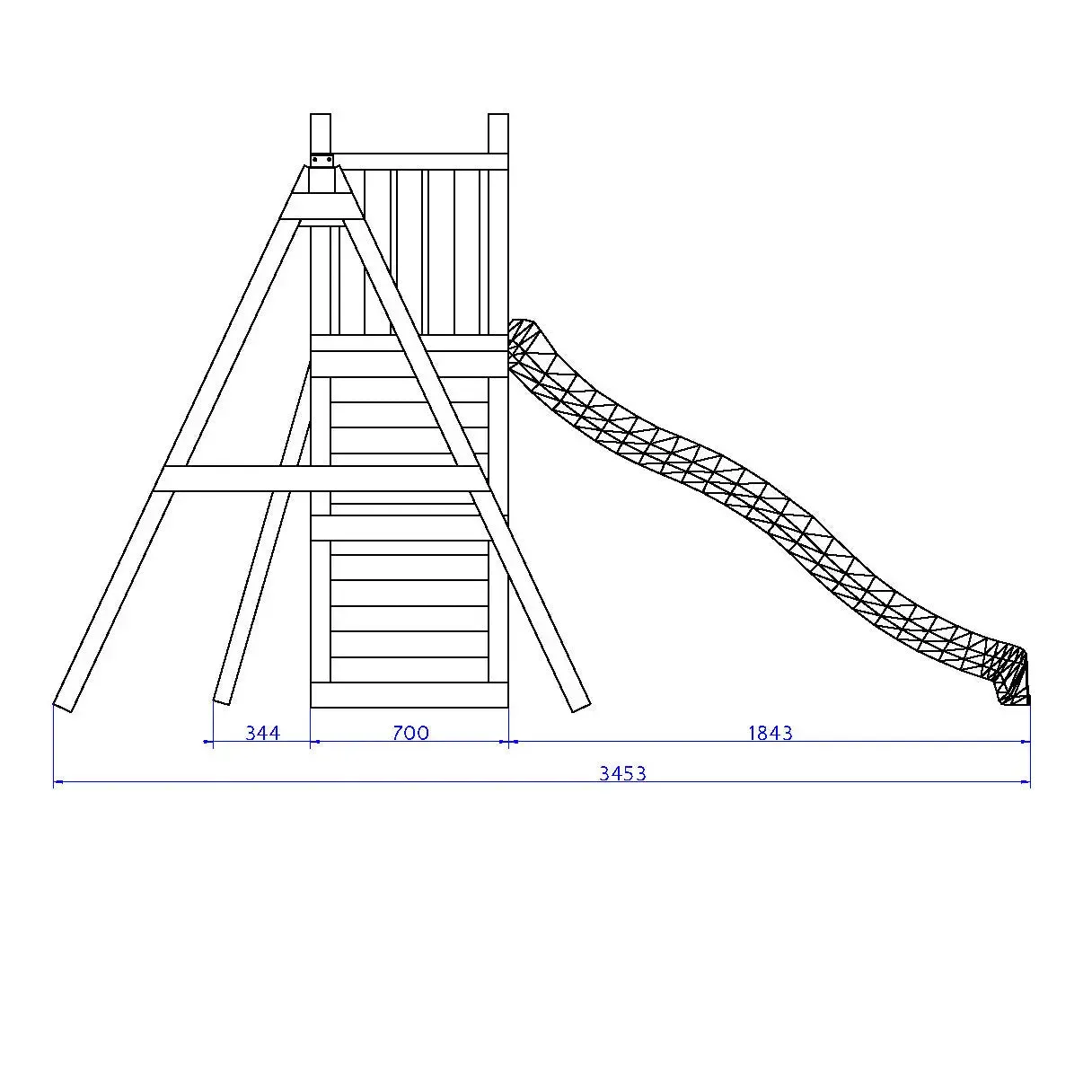 Rumble Ridge Rock Wall Climbing Frame with Double Swing and Slide - SPECIAL OFFER - 10% OFF