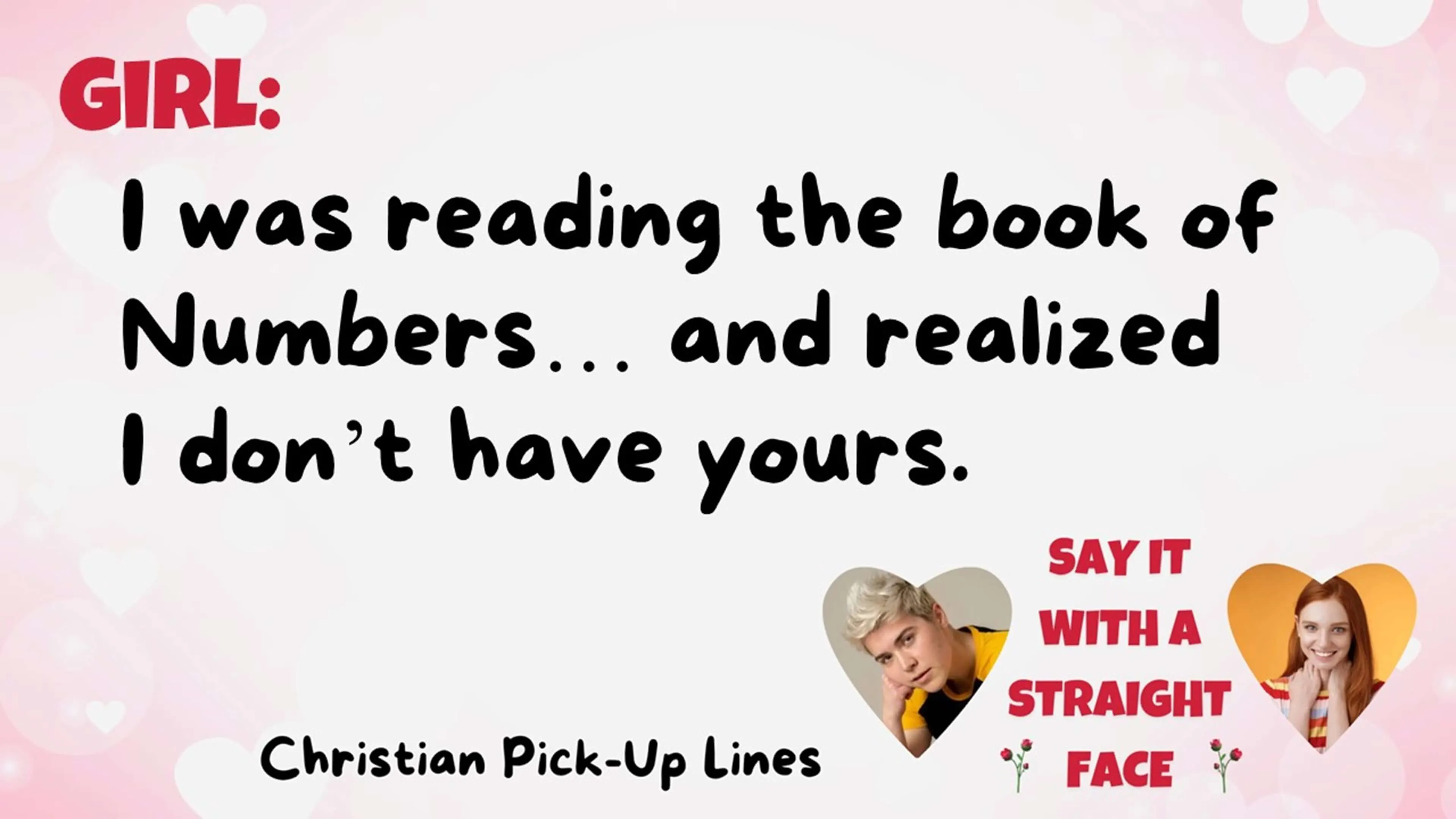 Say It With A Straight Face: Christian Pick-Up Lines