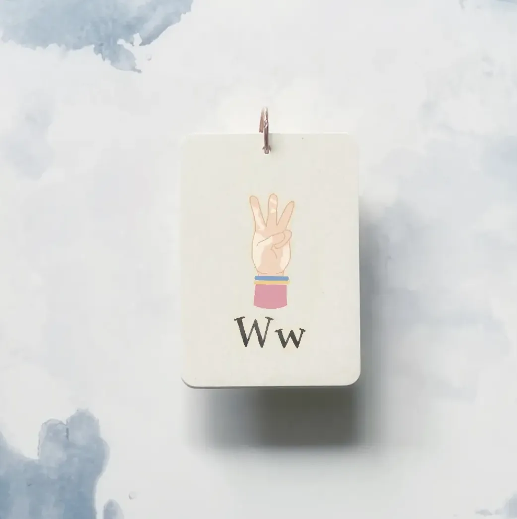 SIGN LANGUAGE alphabet flashcards
